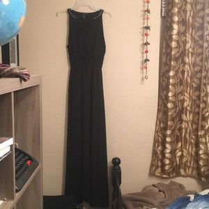 Long black maxi party dress
